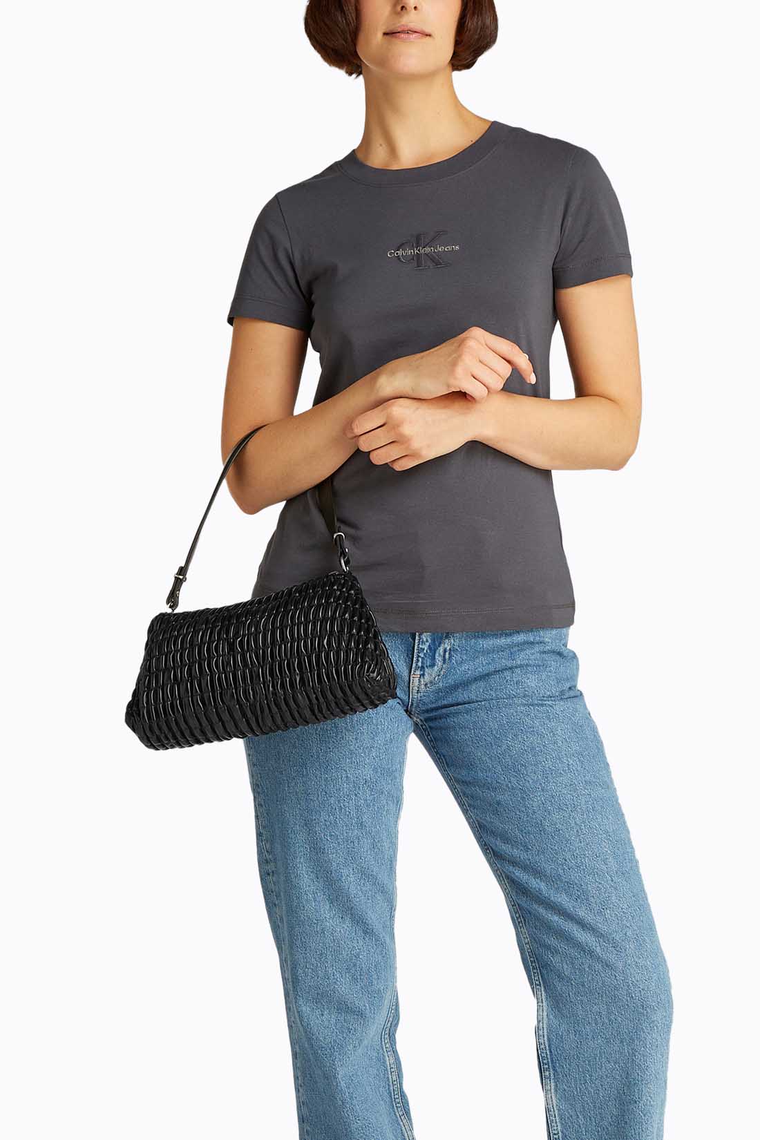 CALVIN KLEIN JEANS - Women's rouched shoulder bag - Size OS-3