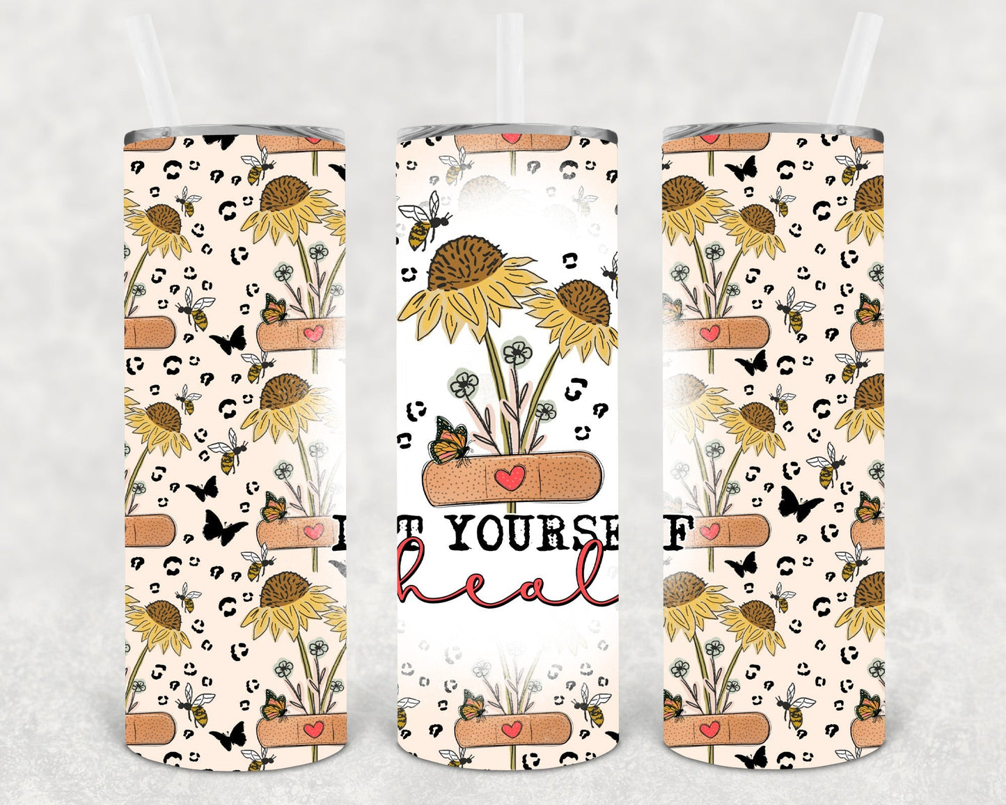 Let Yourself Heal 20 oz Skinny Tumbler