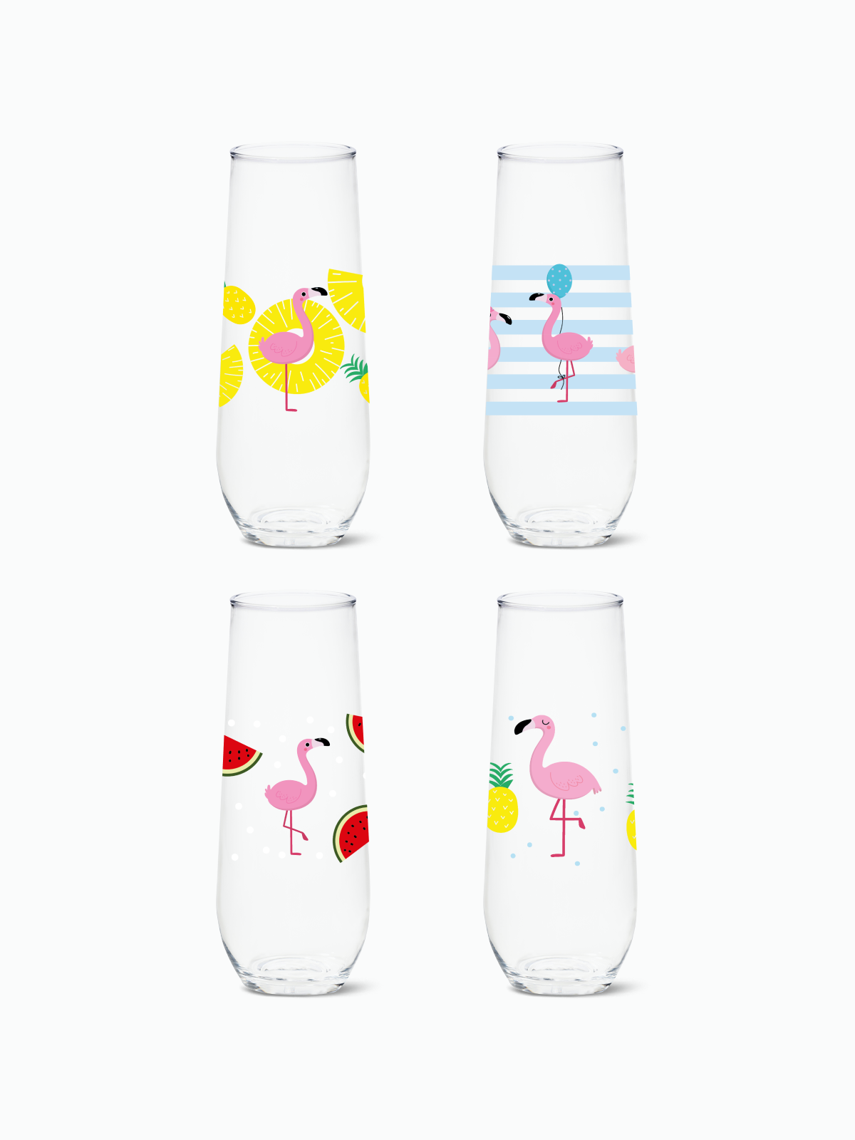 Let's Fla-mingle - RESERVE 9oz Stemless Champagne Tritan™ Copolyester Glass-0