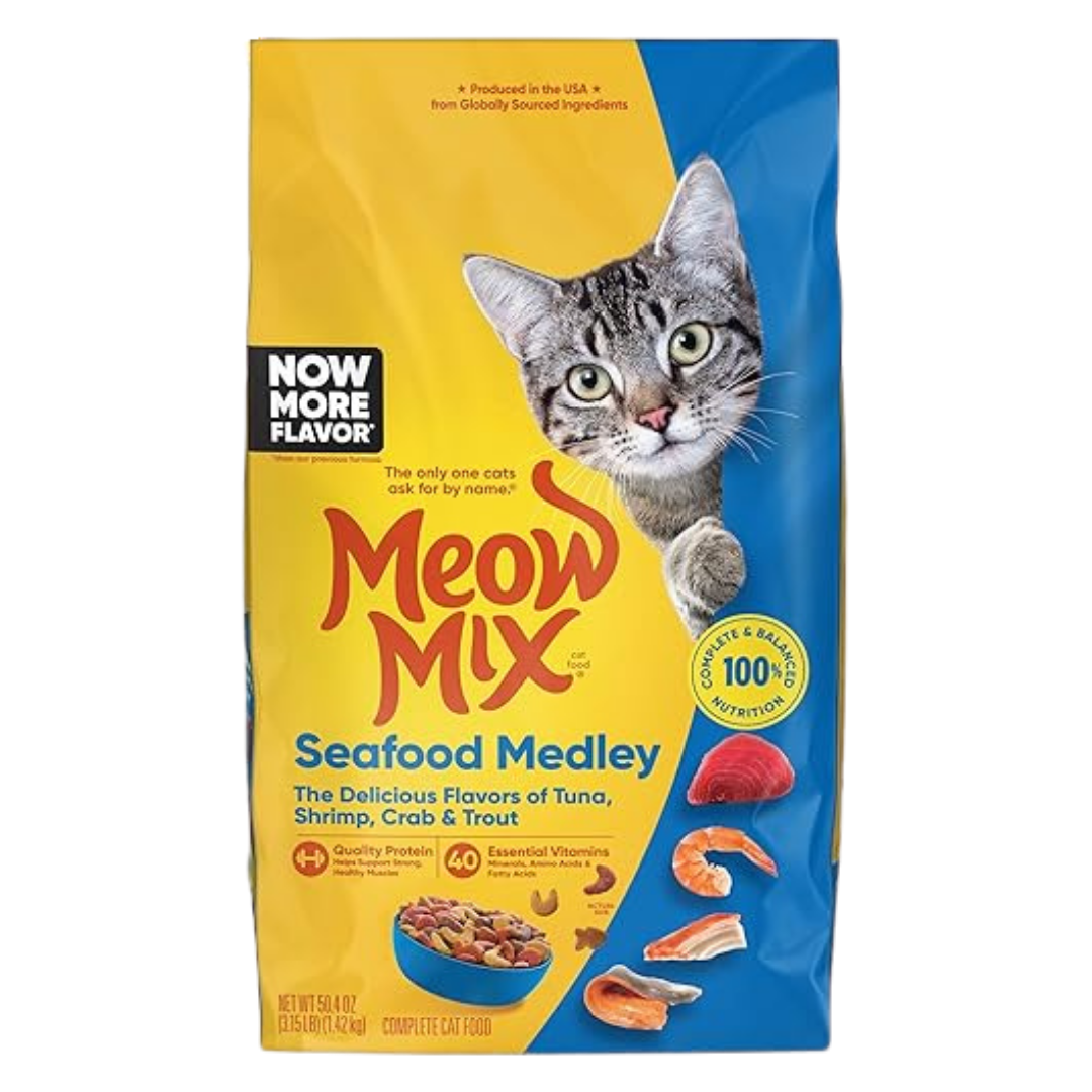 Meow Mix Small Seafood Medley Dry Cat Food (3.15 lb)