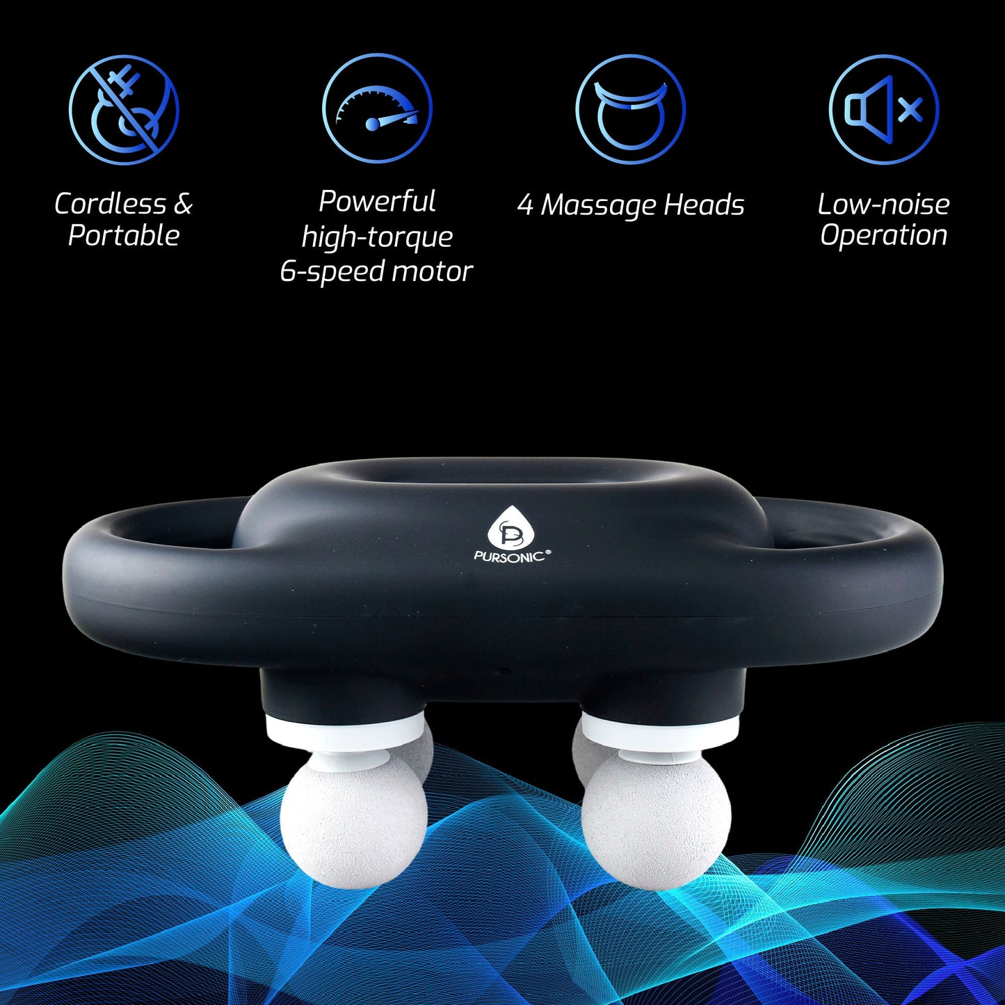 Percussion Powerhouse: 9-Speed Professional & 3-Speed Portable Massage Gun Set-4