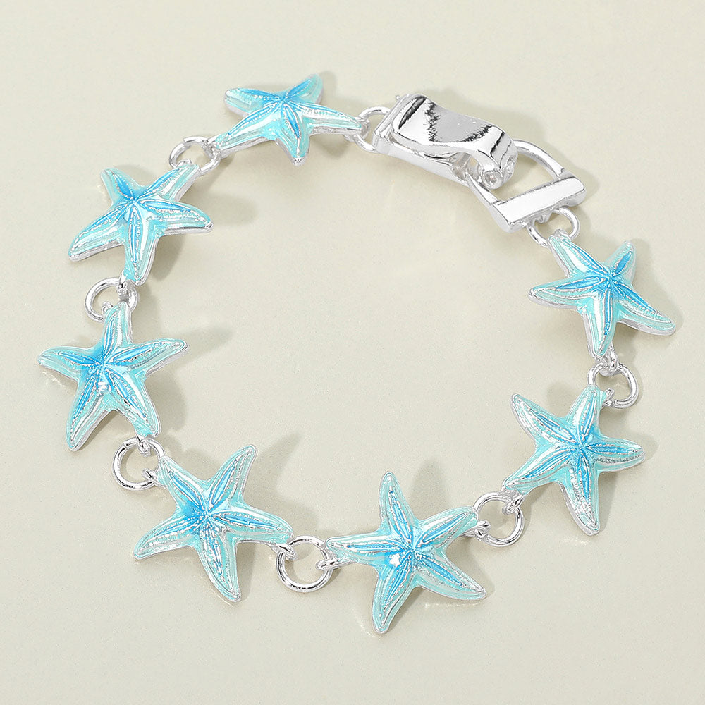 Starfish Charm Link Magnetic Bracelet