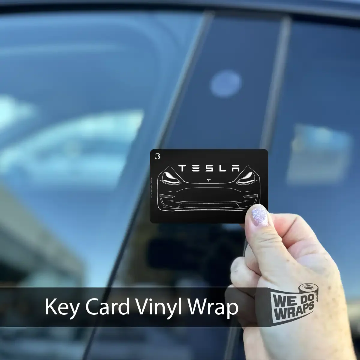 Model 3 Front Outline | NFC Key Card Wrap