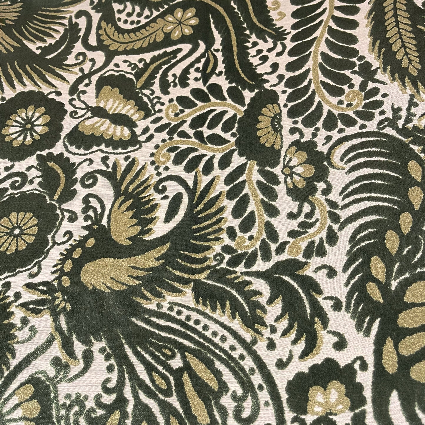 OTOMI - MEXICAN OTOMI PATTERN CUT VELVET UPHOLSTERY FABRIC BY THE YARD