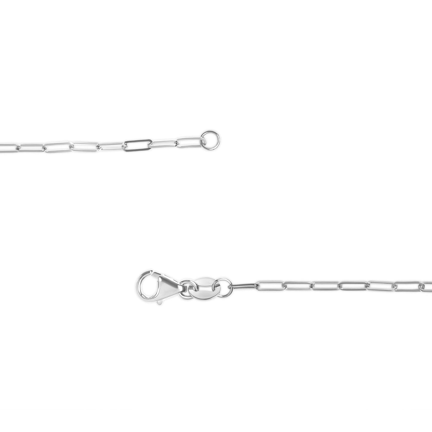 Unisex Solid 14K Gold 1.5mm Paperclip Chain Necklace - Choice of Length and Metal Color-4