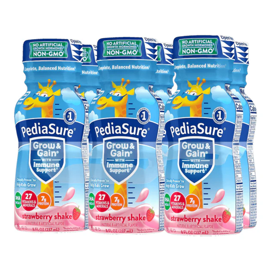 PediaSure Strawberry Nutritional Shake (6 pack × 8 oz)