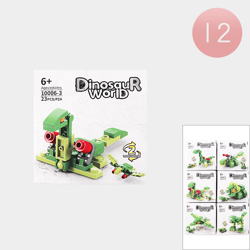 12PCS - Kids Dinosaur World Building Block Toy Sets