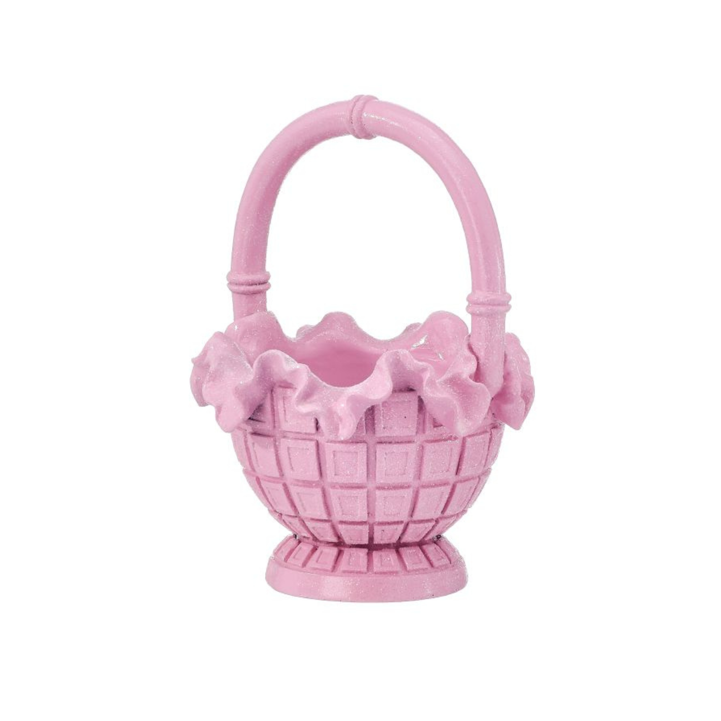 7.5" Resin Pink Easter Basket-0