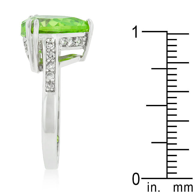 Apple Green Heart Ring-3