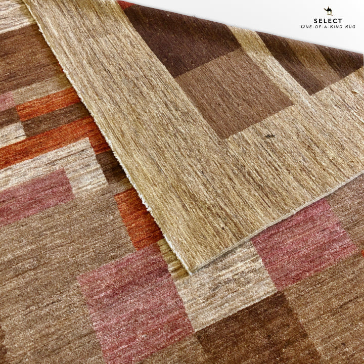 Contemporary Block Gabbeh (7'10"x10'02") multicolor/camel-4