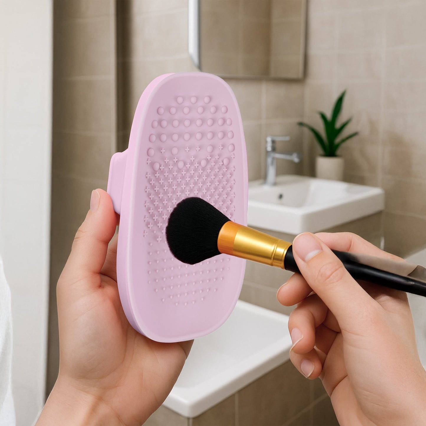 Precision & Care Beauty Bundle: Finger Beauty Blenders + Brush Cleaning Tool-4