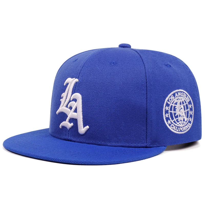 Los Angeles LA Embroidered Cotton Flat Edge Hat