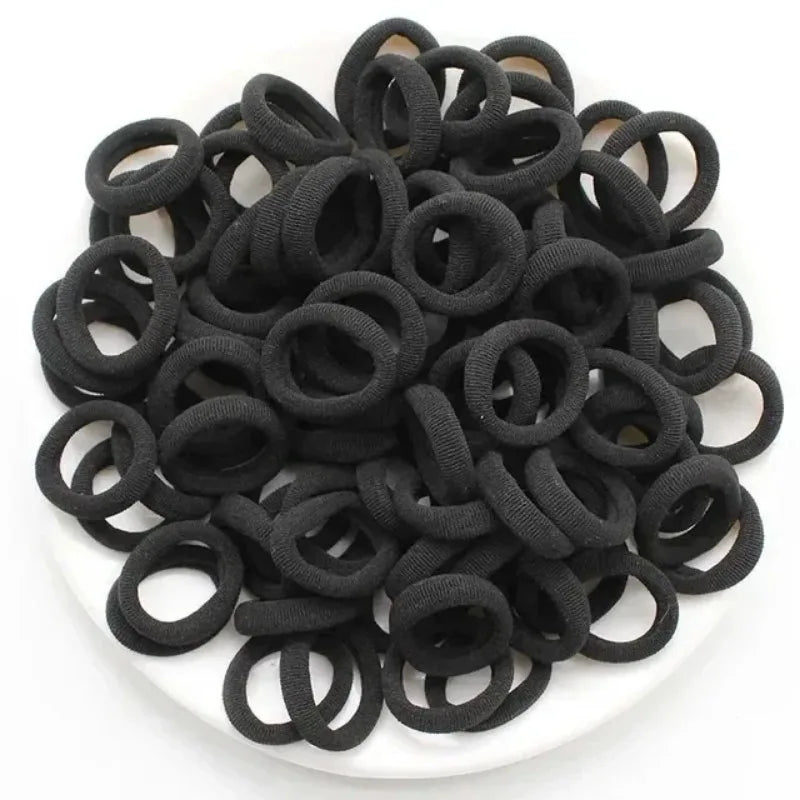 200pcs Vibrant Colorful Elastic Hair Bands for Girls & Women - Small Rubber Ponytail Holders for Stylish Hairstyles & Everyday
