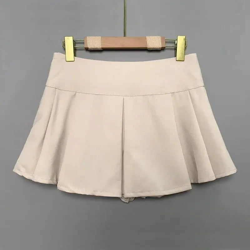 WOMENGAGA Korea Style Sexy Slim High Waist Strap A-line Half Length Skirt Fashion Women Skorts JK Sweet 2023 New OW3W