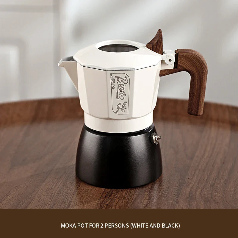 Double-valve Italian Moka Pot Aluminum Coffee-9