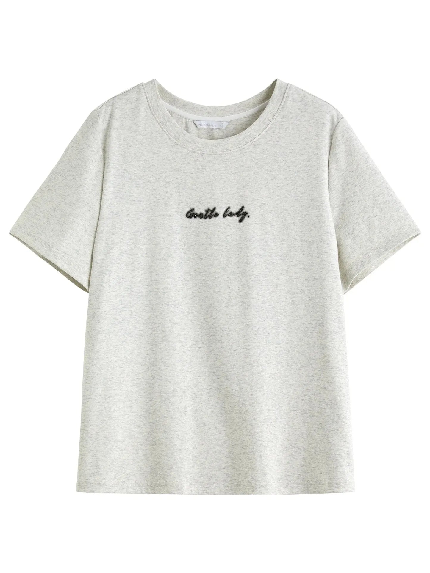 Plus-Size Contrast Letter Tee
