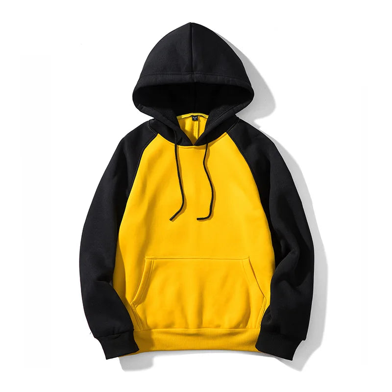 Brand Quality Loose Patchwork Hoodies - Two Tone Street Fashion