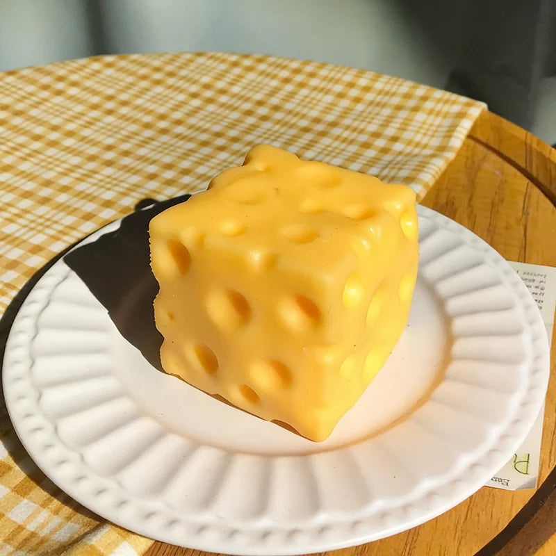 Cheese Squishy Stress Toy | Slow Rebound Squeeze Fidget Ball