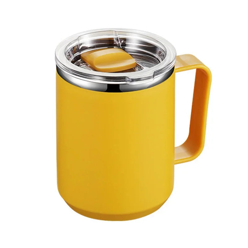 Stainless Steel Insulated Coffee Mug – 450 ml (Double-Wall Vacuum, Handle & Lid)-9
