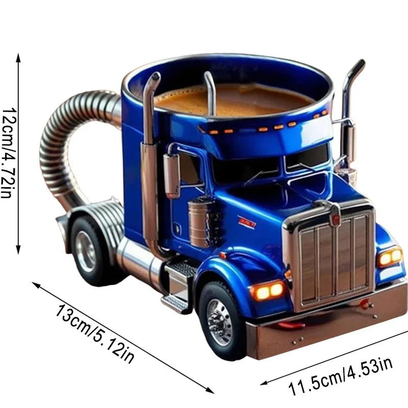 Durable Truck Coffee Mug Semi Truck Coffee Cup Handcrafted Semi-trailer Shaped Semi-Truck Coffee Mugs for Men Women
