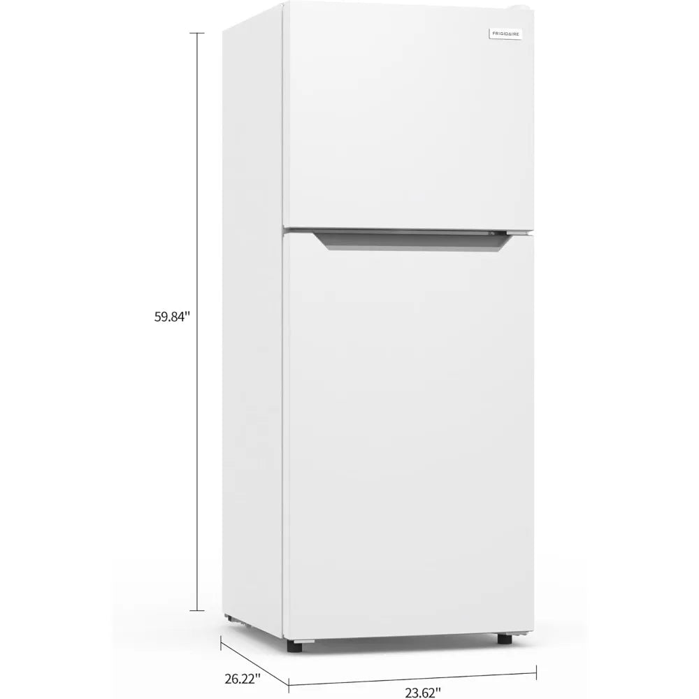 Frigidaire, Frost Free Top Mount 2 Door Apartment Size Refrigerator with Freezer, 10 CU FT