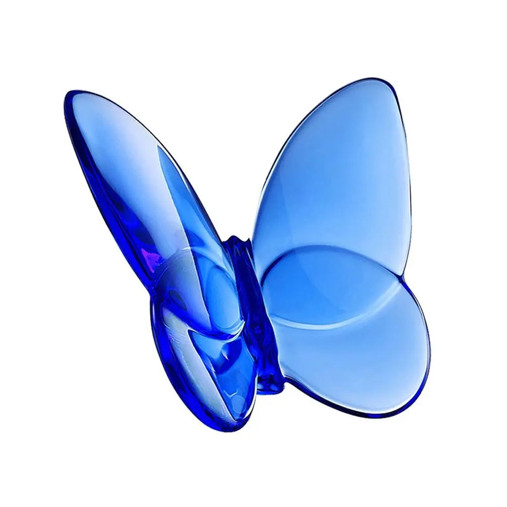 Multiple Color Crystal Butterfly Figurines Reflective Clear Crystal Glass Butterfly Ornament Vivid Super Winkling