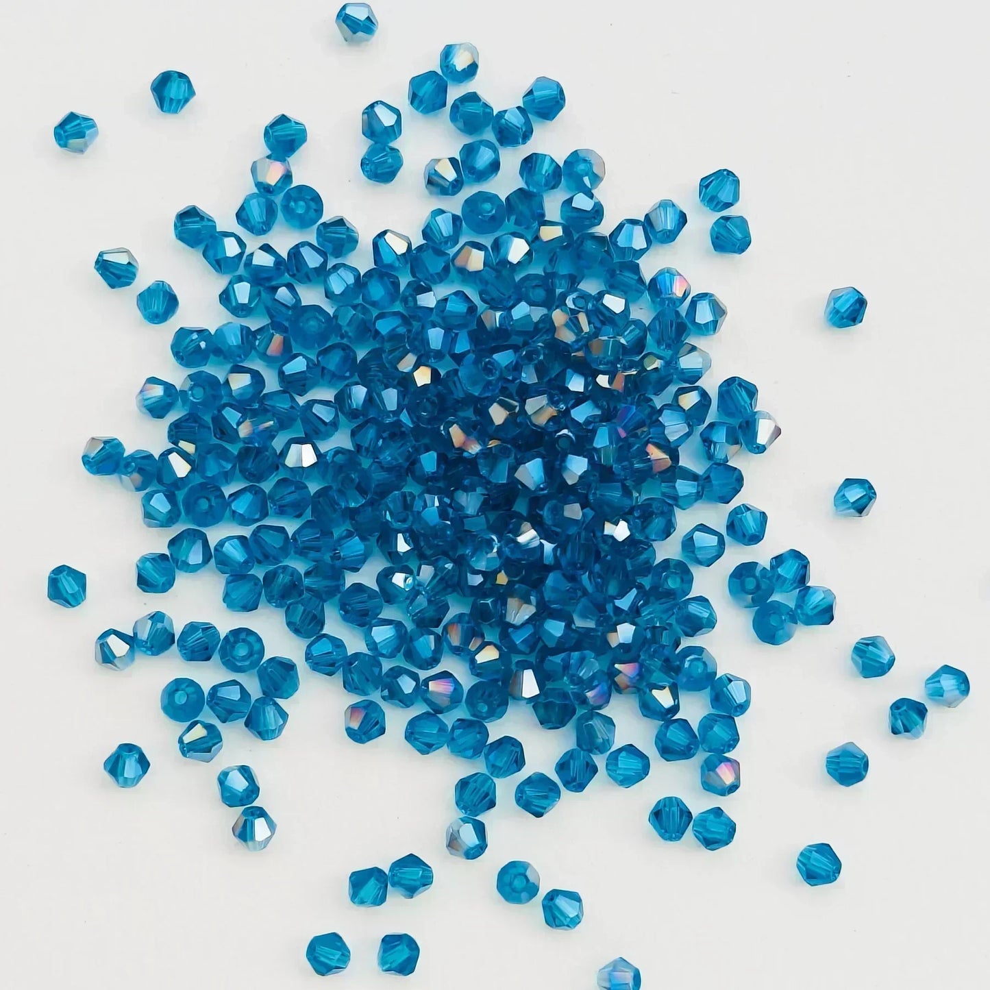 100pcs Multicolor Crystal Bicone Shaped Beads Loose Spacer Glass Beads for Jewelry Making Bracelet Necklace Earring Accessories
