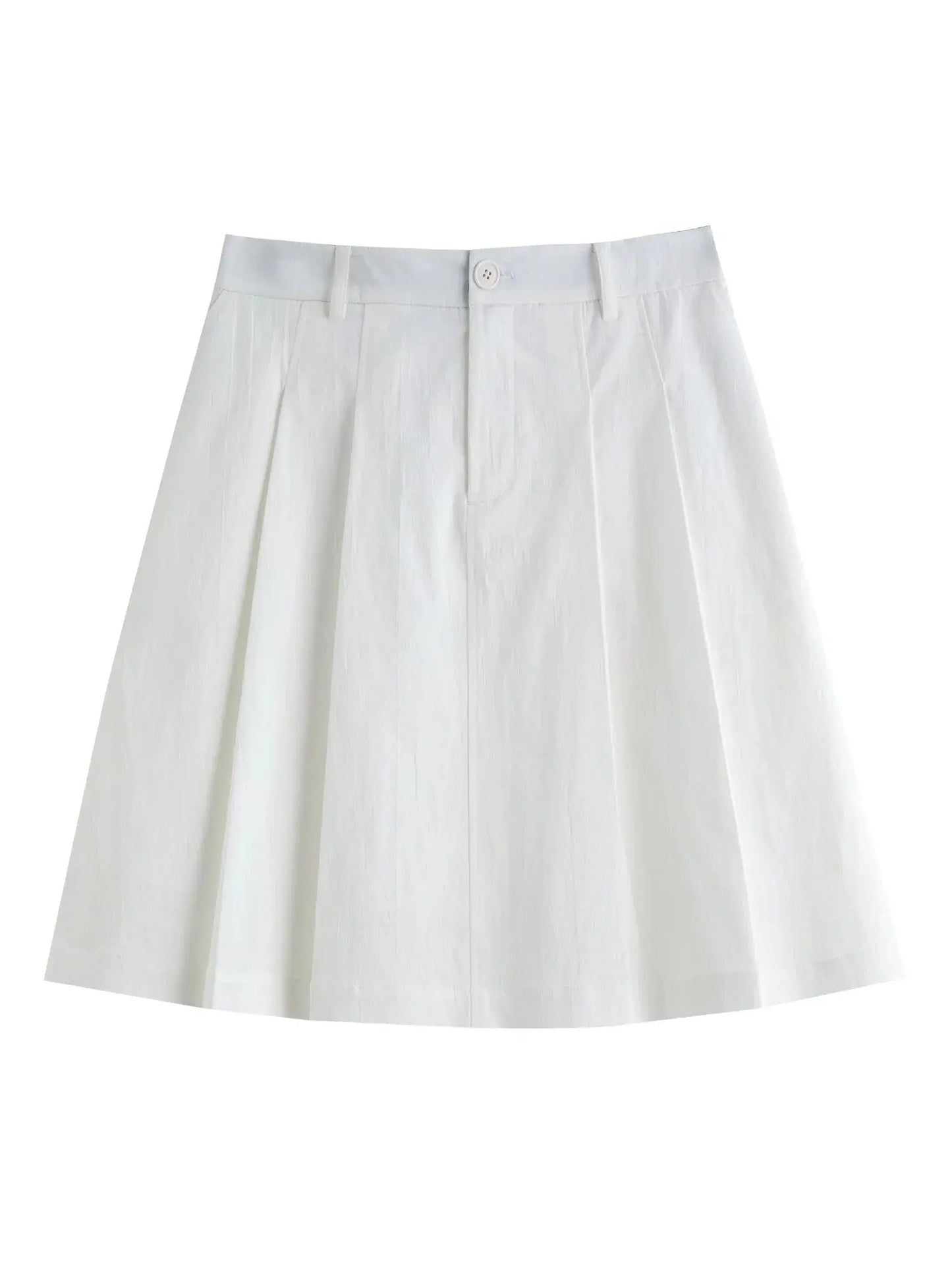 Chic French Style Pleated Mini Skirt