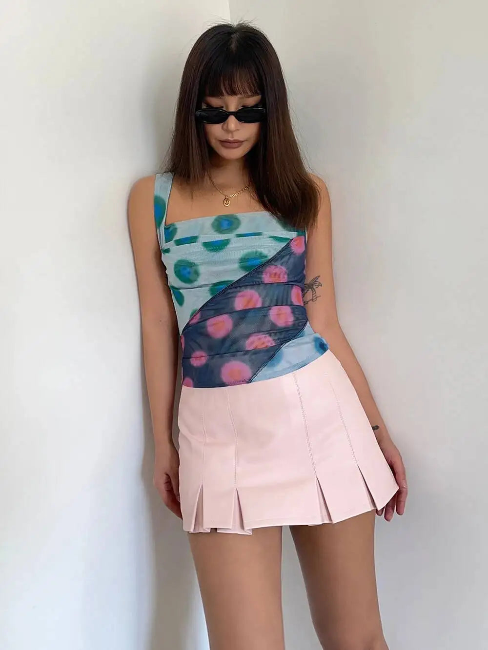 Women's Summer New Pure Desire Wind Spicy Girl Low Waist Pleated Skirt Design Sense Slim A-line Wrap Buttocks Mini Skirt 53J6