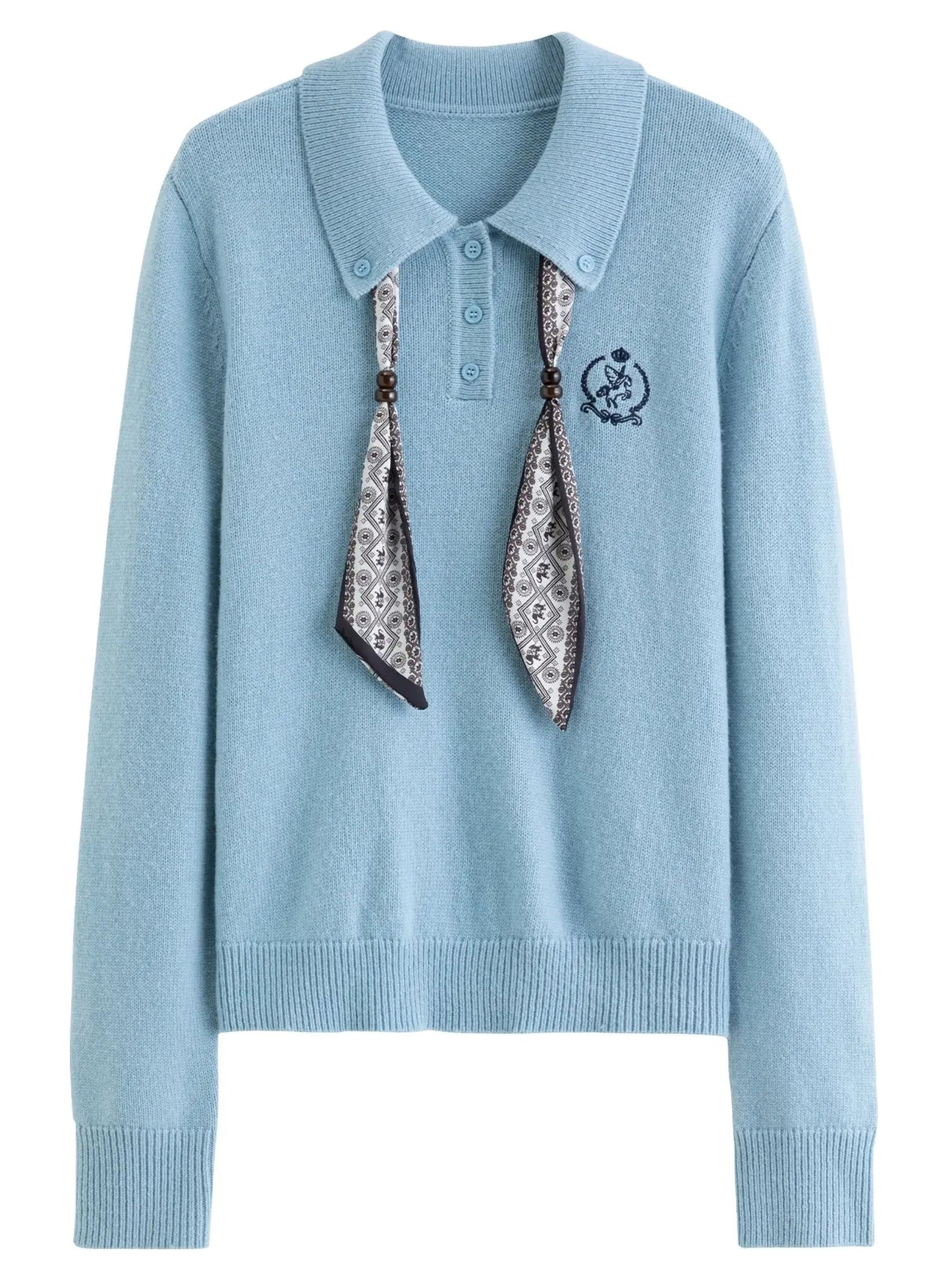 Women's Turn-Down Collar Knit Pullover