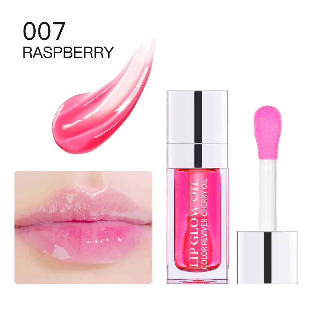 Jelly Moisturizing Lip Oil Plumping Sexy Lip Glow Oil Tinted Fashion Hydrating Lip Balm Lips Glow Oil Treatment Makeup Flat Lid