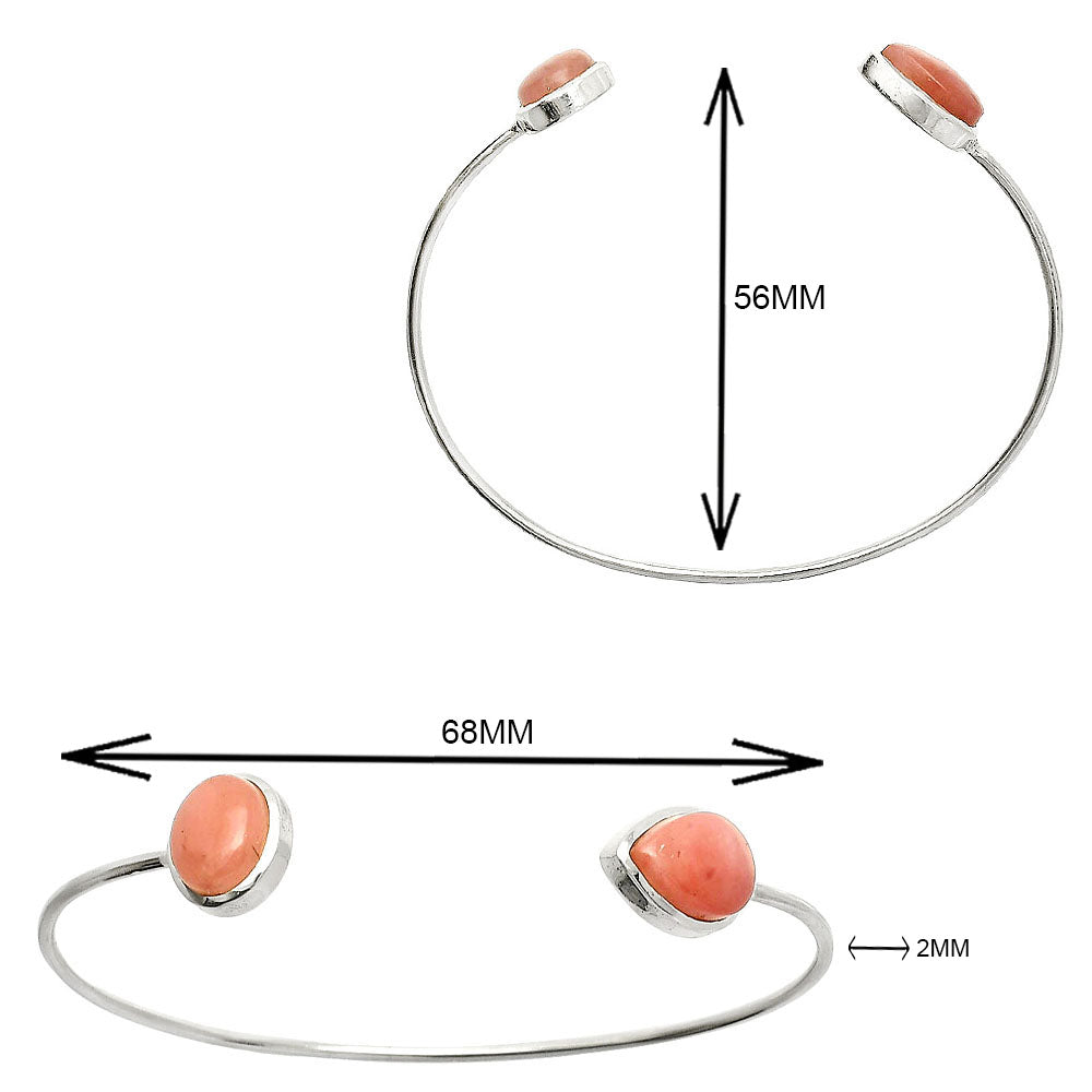Guava Quartz - Brazil Cuff Bangle Bracelet B-1004 SDB5019-3