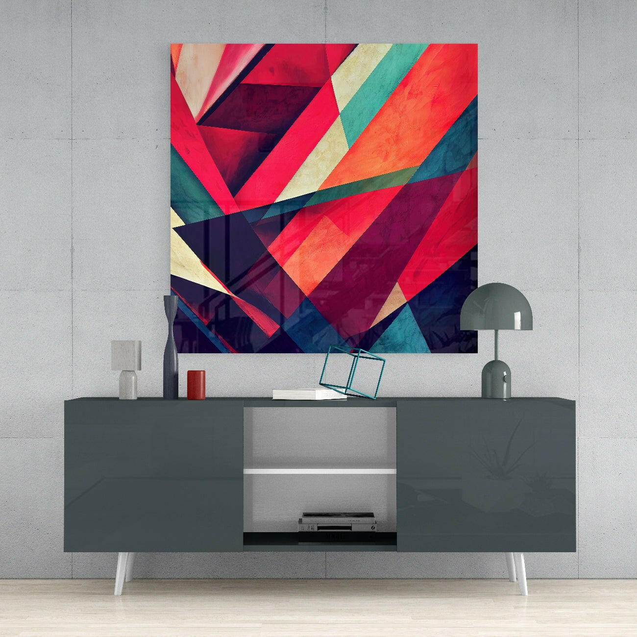 V's Glass Wall Art || Designer Collection