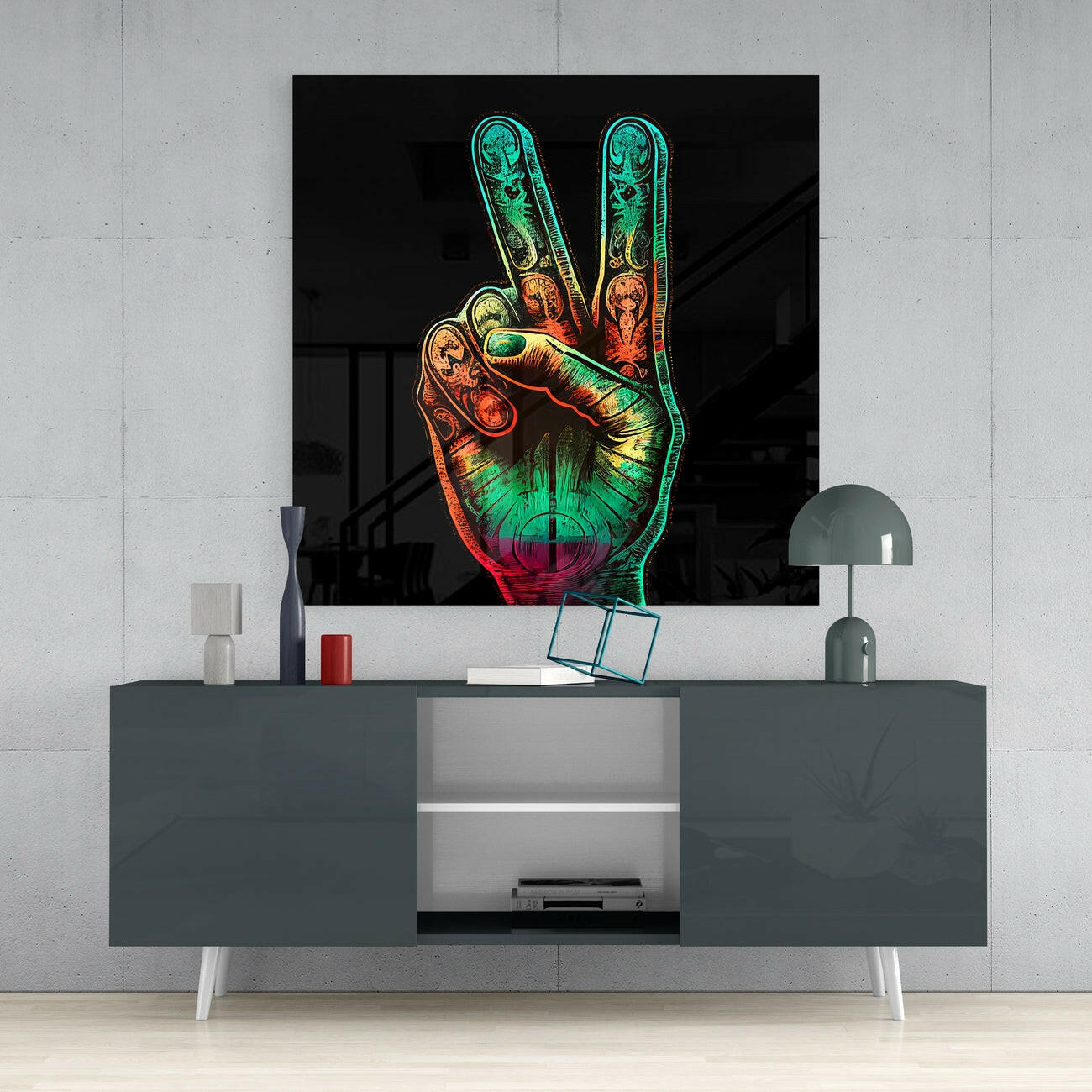 Peace Glass Wall Art || Designer Collection