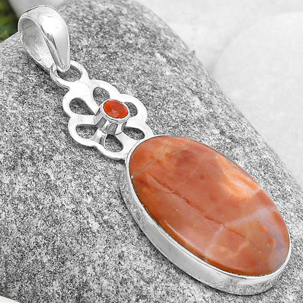 Natural Mookaite & Carnelian Pendant P-1634 SDP127199-2