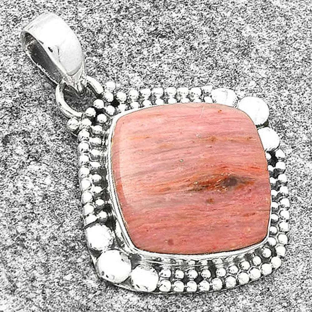 Natural Pink Tulip Quartz Pendant P-1677 SDP127316-2