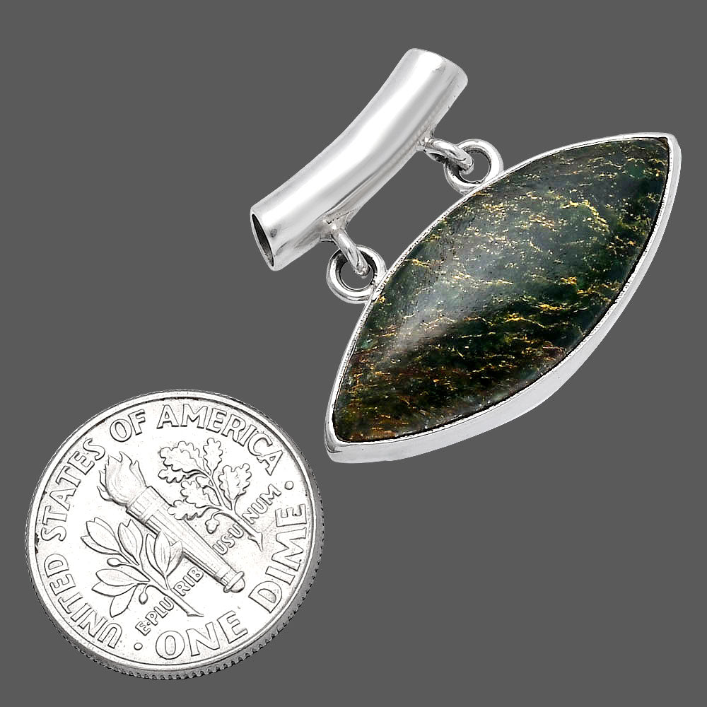 Natural Green Fuchsite Pendant P-1198 SDP144928-2