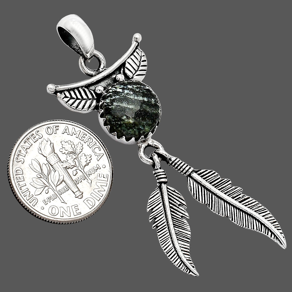 Feather - Natural Chrysotile Pendant P-1284 SDP152898-2