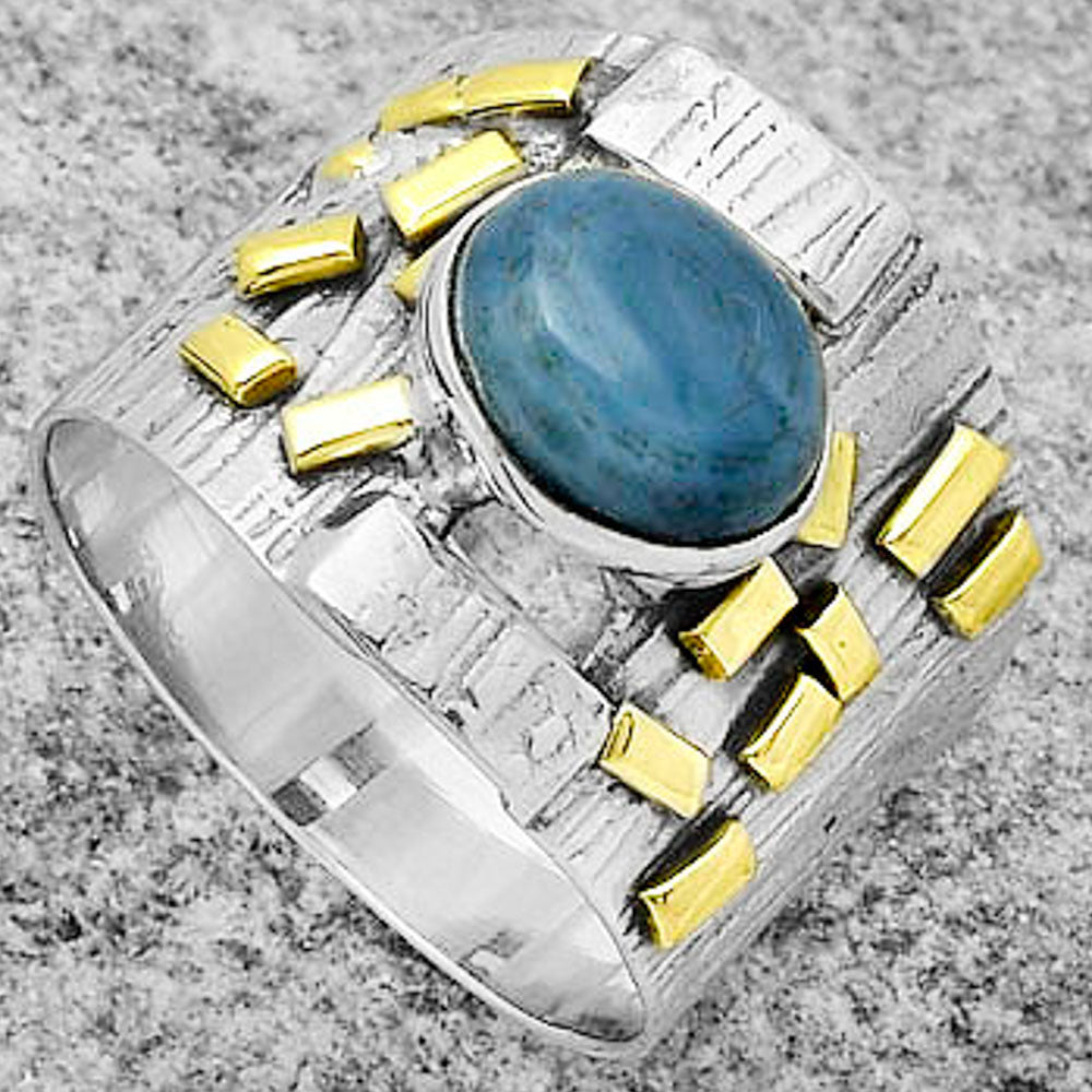 Two Tone - Natural Owyhee Opal Ring size-7.5 R-1543 SDR168470-2