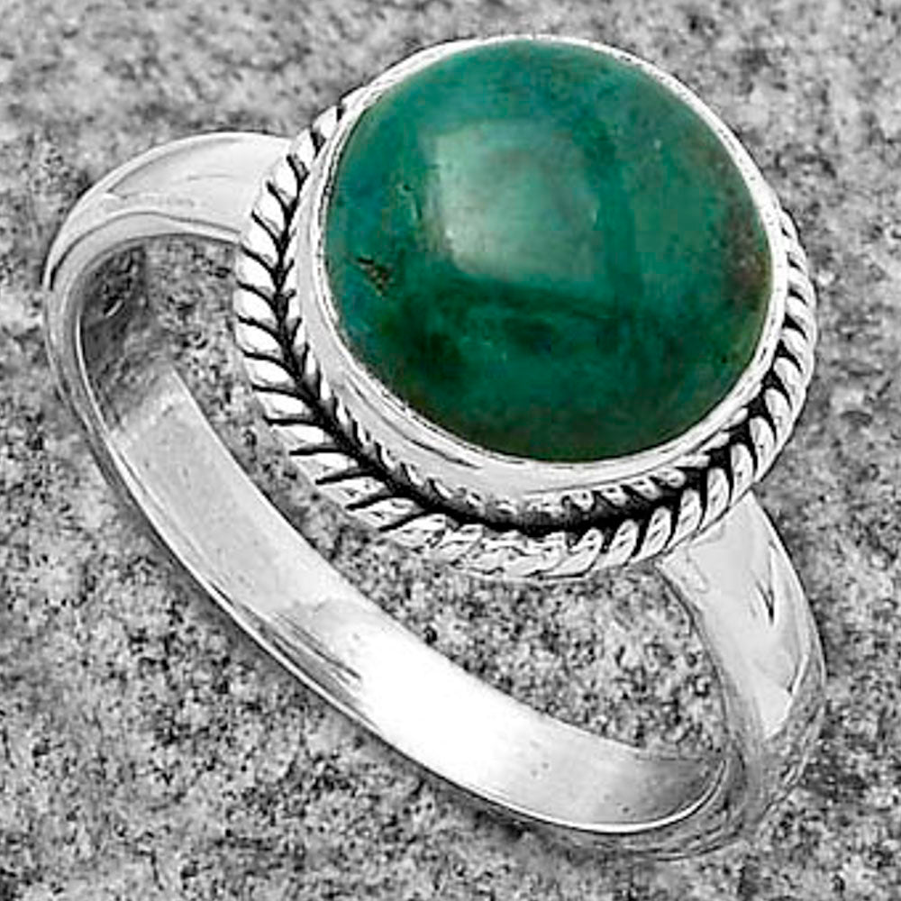 Natural Azurite Chrysocolla Ring size-7 R-1009 SDR177393-2