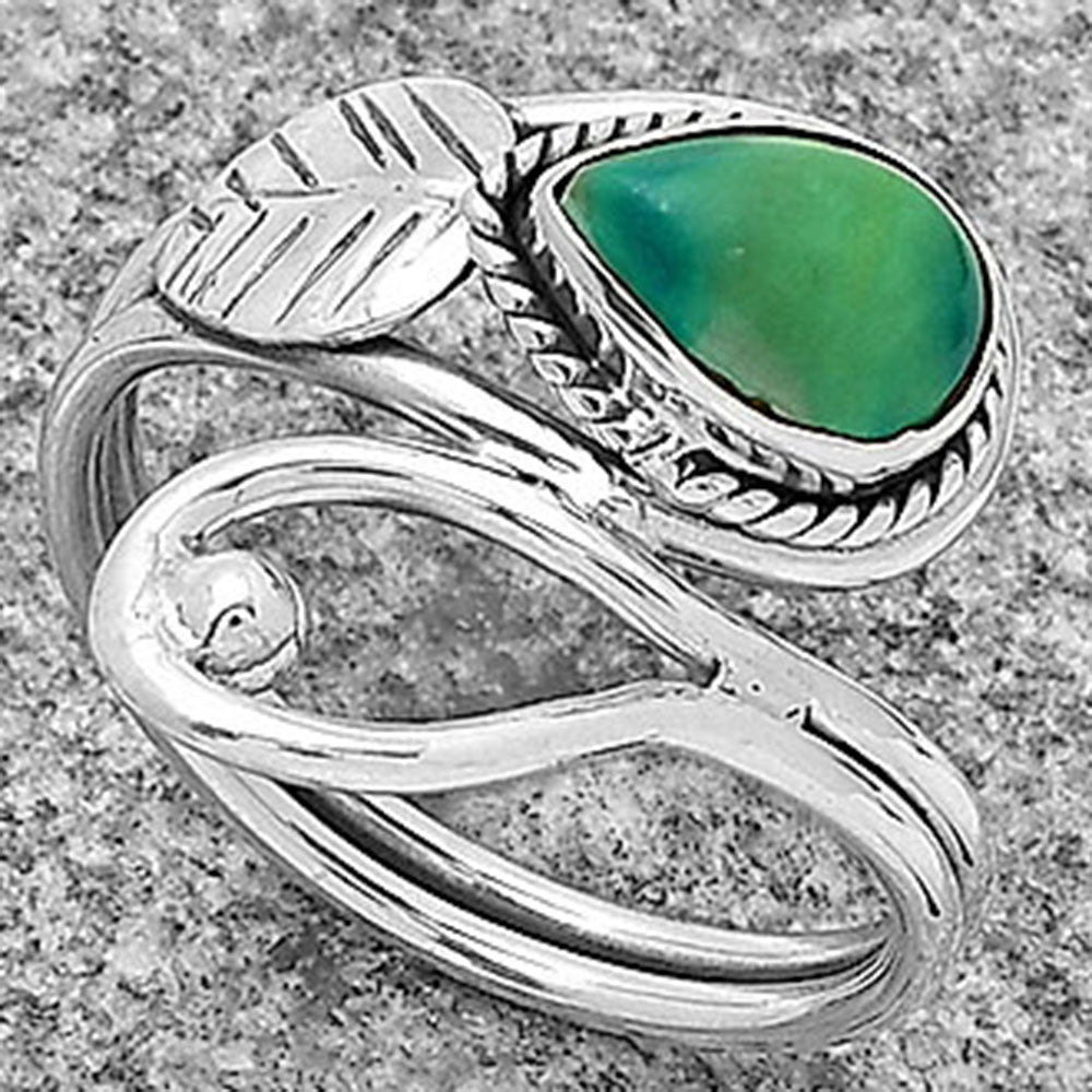 Natural Turquoise Magnesite Ring size-8 R-1464 SDR183545-2