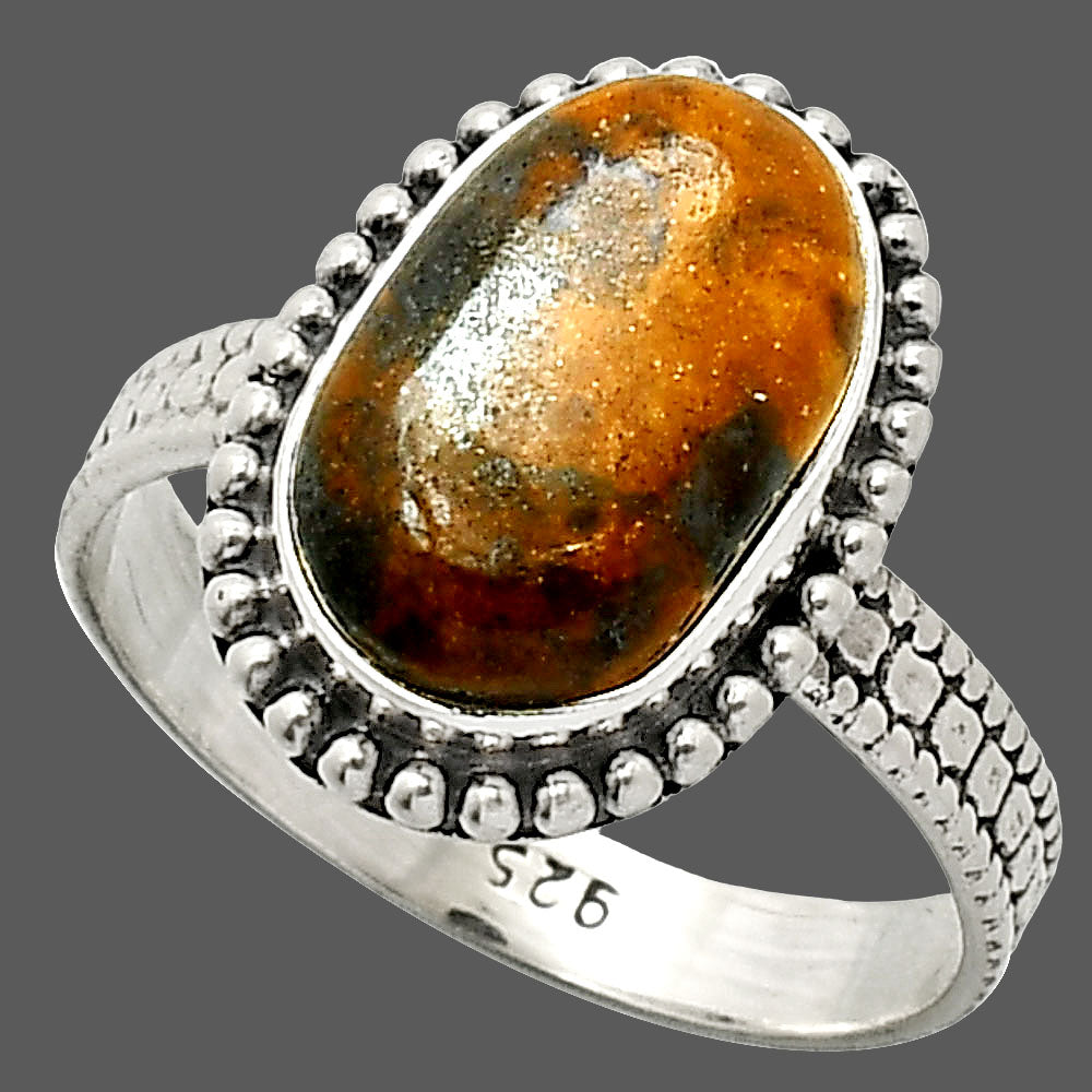 Natural Indian Blanket Jasper Ring size-8.5 R-1071 SDR237293-2