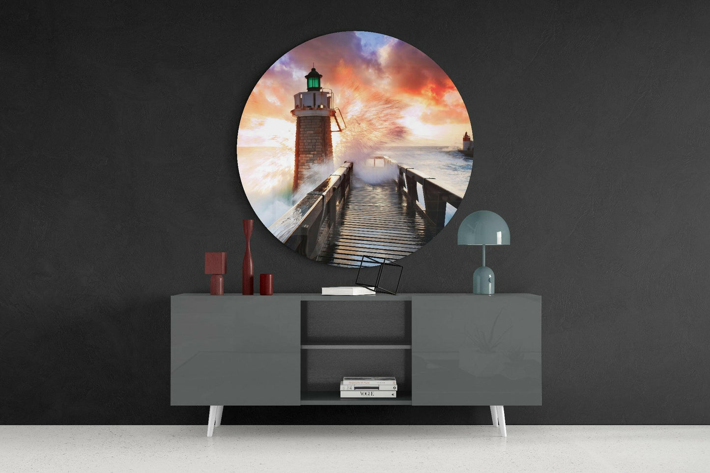Lighthouse Glass Wall Art