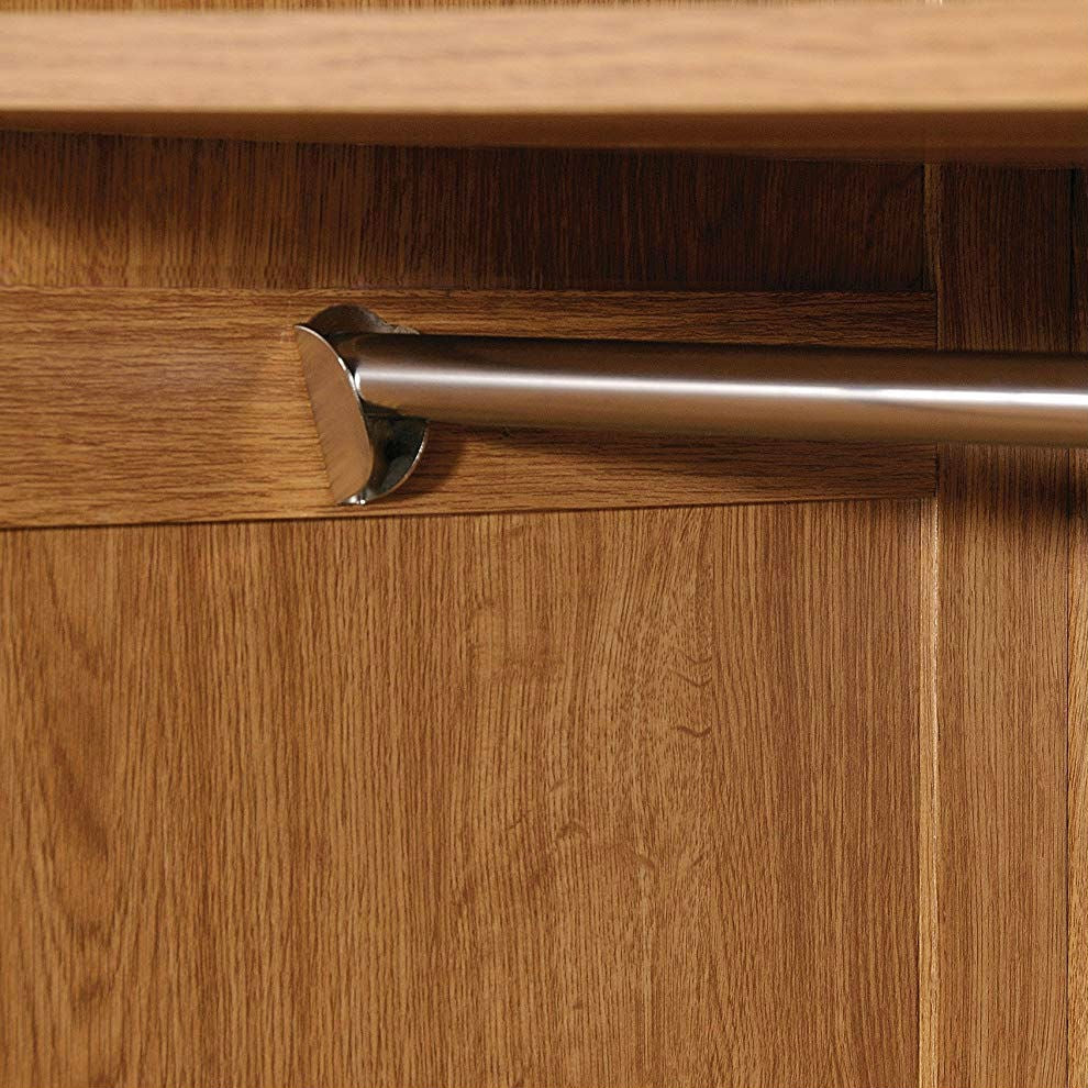 Bedroom Wardrobe Cabinet Storage Closet Organizer in Medium Oak Finish-2