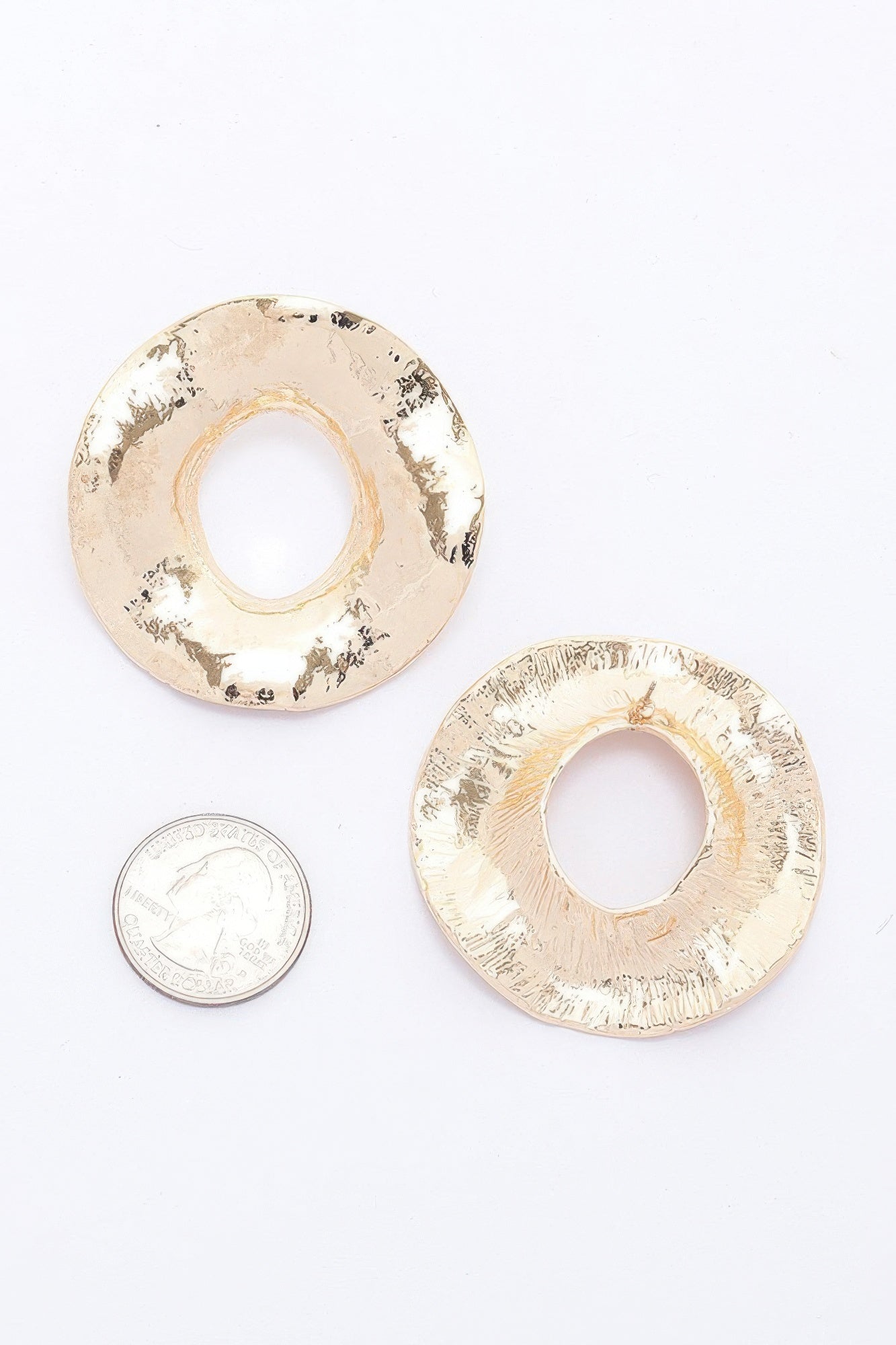 SOHO Metal Gold Dip Circular Earrings: NYFW BYMANYC ® New York-1