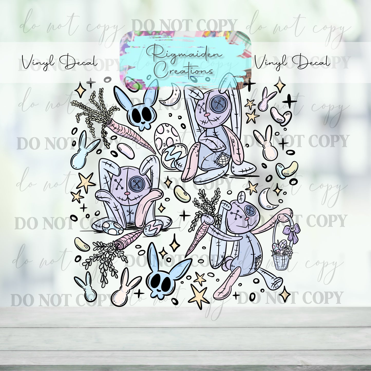 Ragdoll Bunny Vinyl Decal