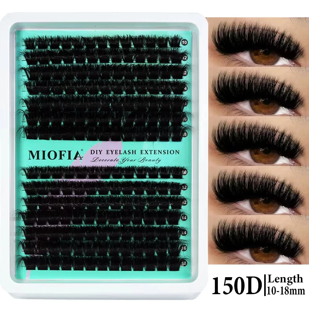 New 14/30 Rows DIY 5D Fluffy Lash Clusters 30D-150D Thick Eyelash Clusters Individual Lashes 10-18mm Cluster Eyelash Extension