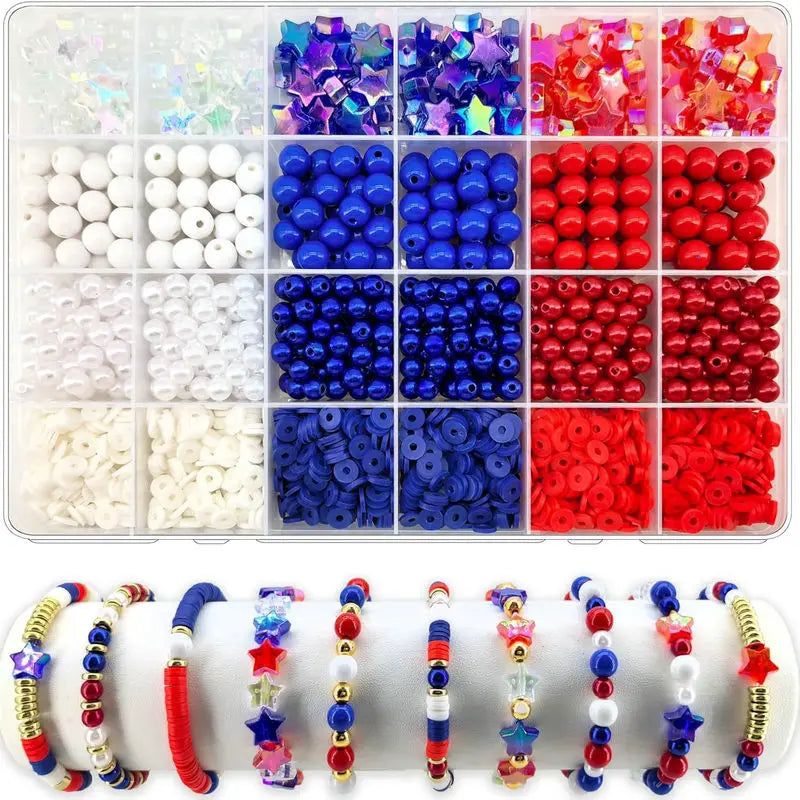 2220pcs Clay Beads Bracelet Making Kit 24 Colors Flat Preppy Beads Polymer Clay Beads for Friendship Bracelets Making Craft DIY