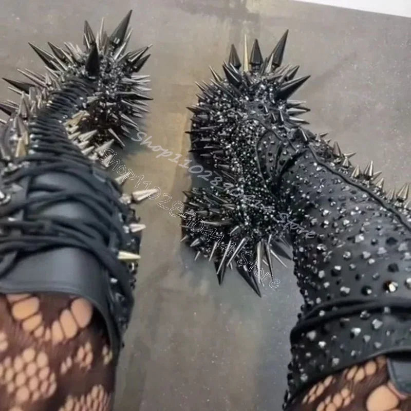 Metal Spike Boots