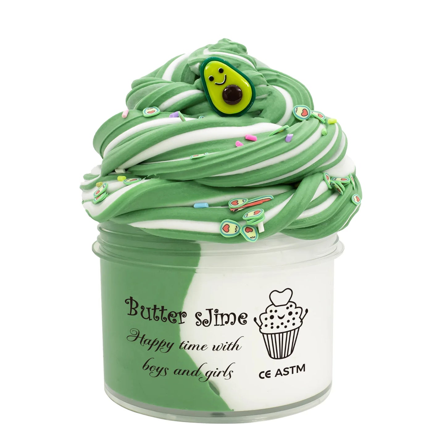 70ml Butter Fluffy Slime Kit Fruit Bicolor Slime Super Soft Non-Sticky and Scented for Kids Ideal Birthday Party Favor Gift